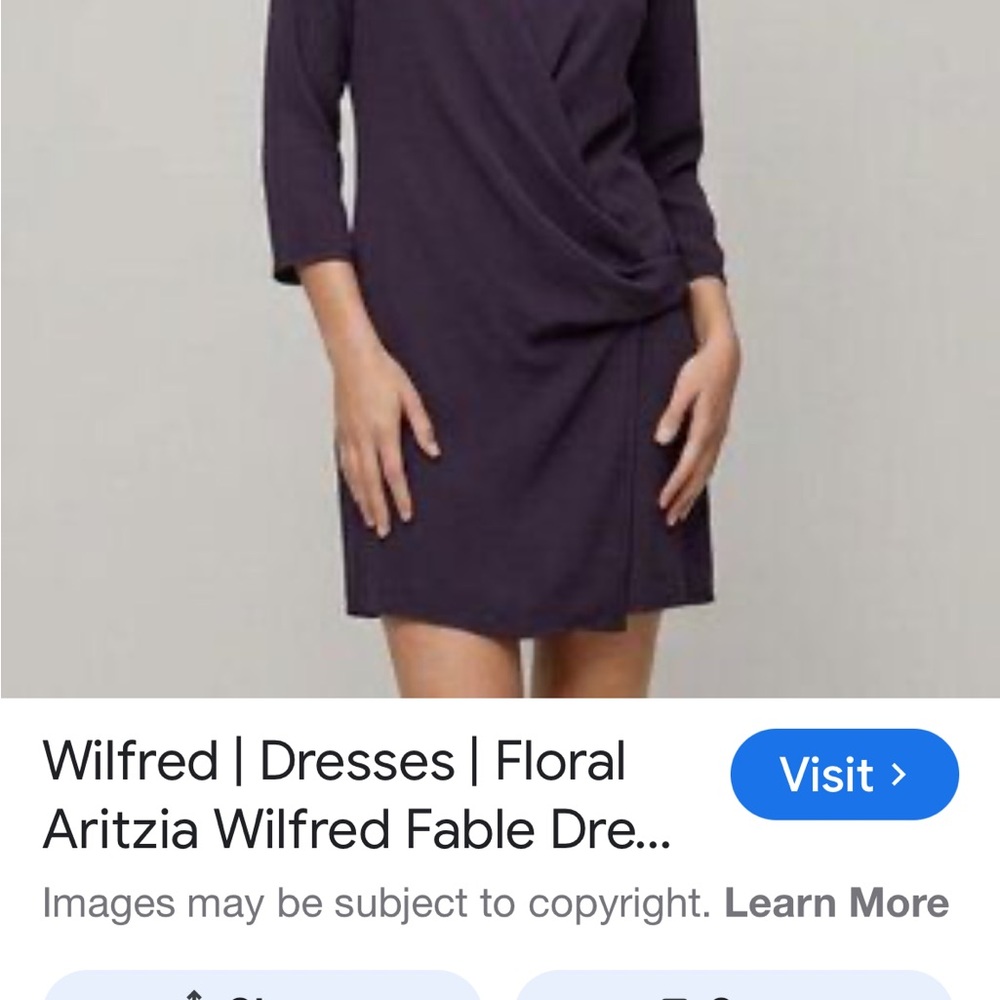 Wilfred Deep Plum Wrap-Style Dress
